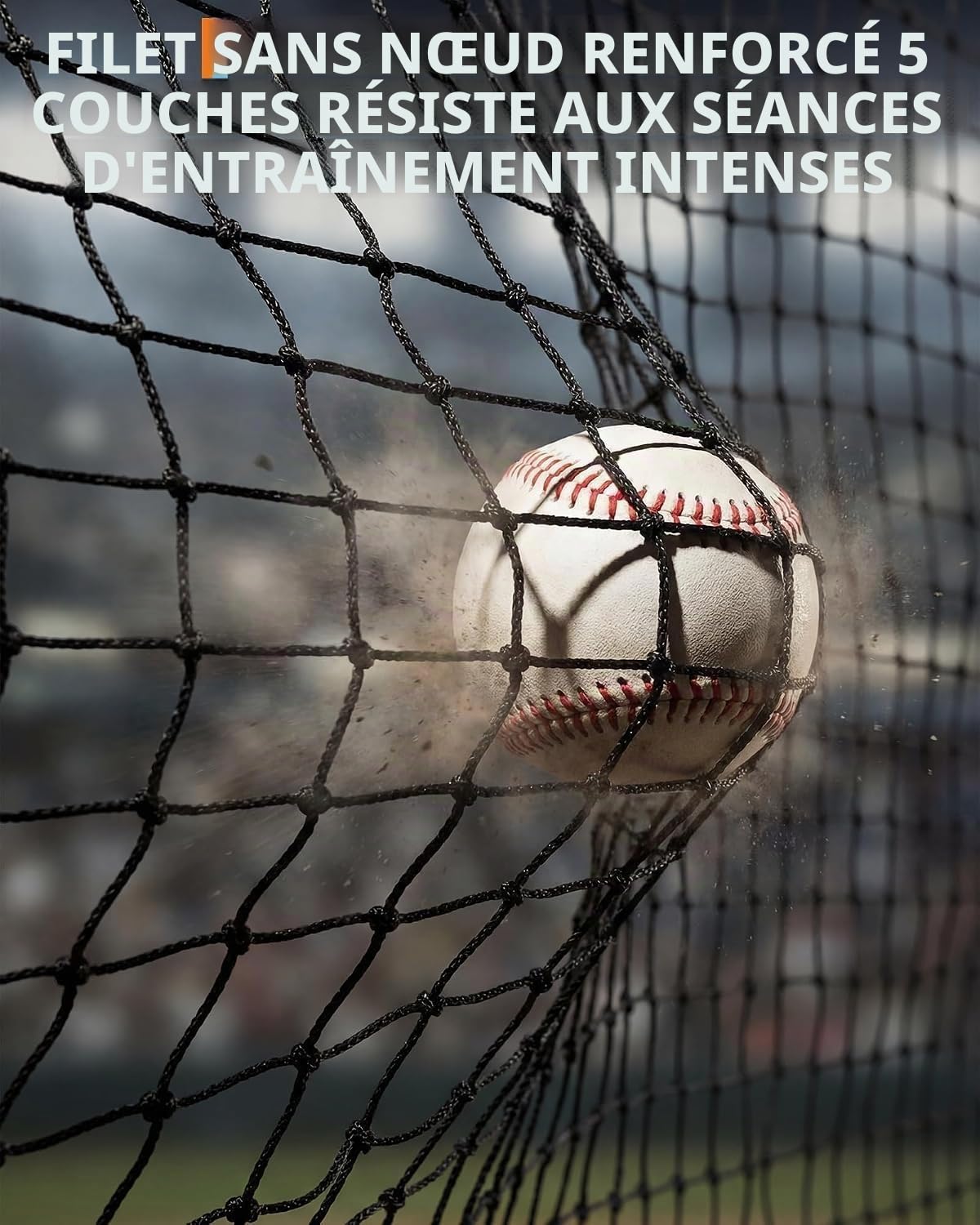 Filet de Cage de Batteur de Baseball Portable, pour Jardin Arrière-Cour, Cage d'Entraînement Baseball et Softball avec Trou pour Machine à Lancer et Porte Amovible, 1008 * 372 * 243 cm
