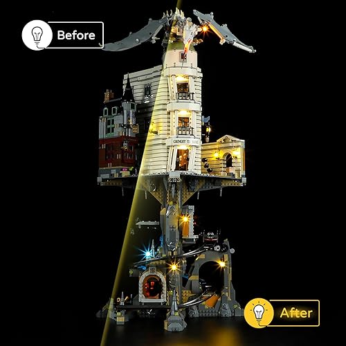 Miniatura 6 de YEABRICKS LED Light for Lego-76417 Harry Potter Gringotts Wizarding Bank-CollectorsEdition Building Blocks Model (Lego Set NOT Included)