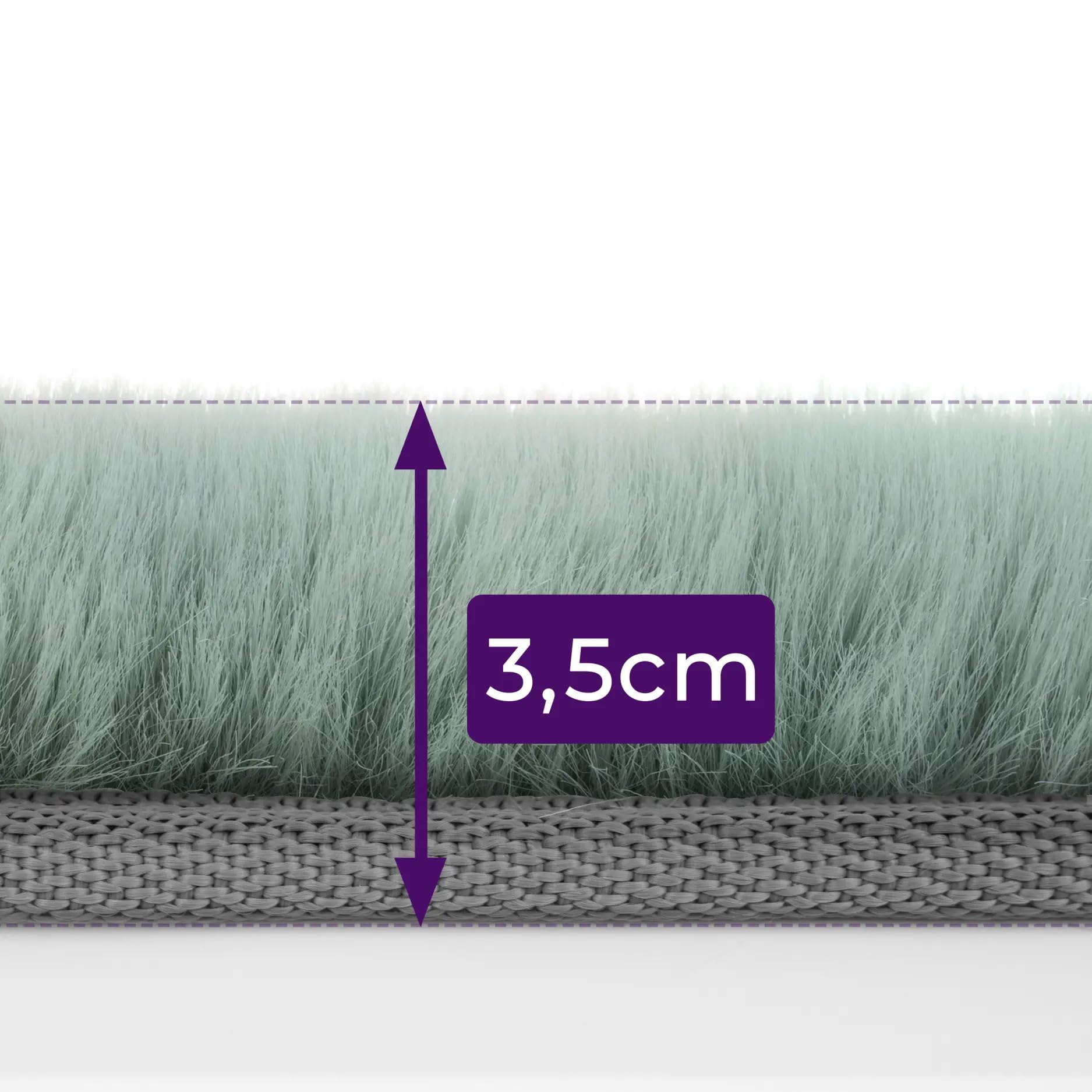 Tappeto shaggy rotondo Ø110 cm verde menta Dave - in pelliccia sintetica a pelo lungo - Soffice a pelo lungo per soggiorno, camera da letto e cameretta