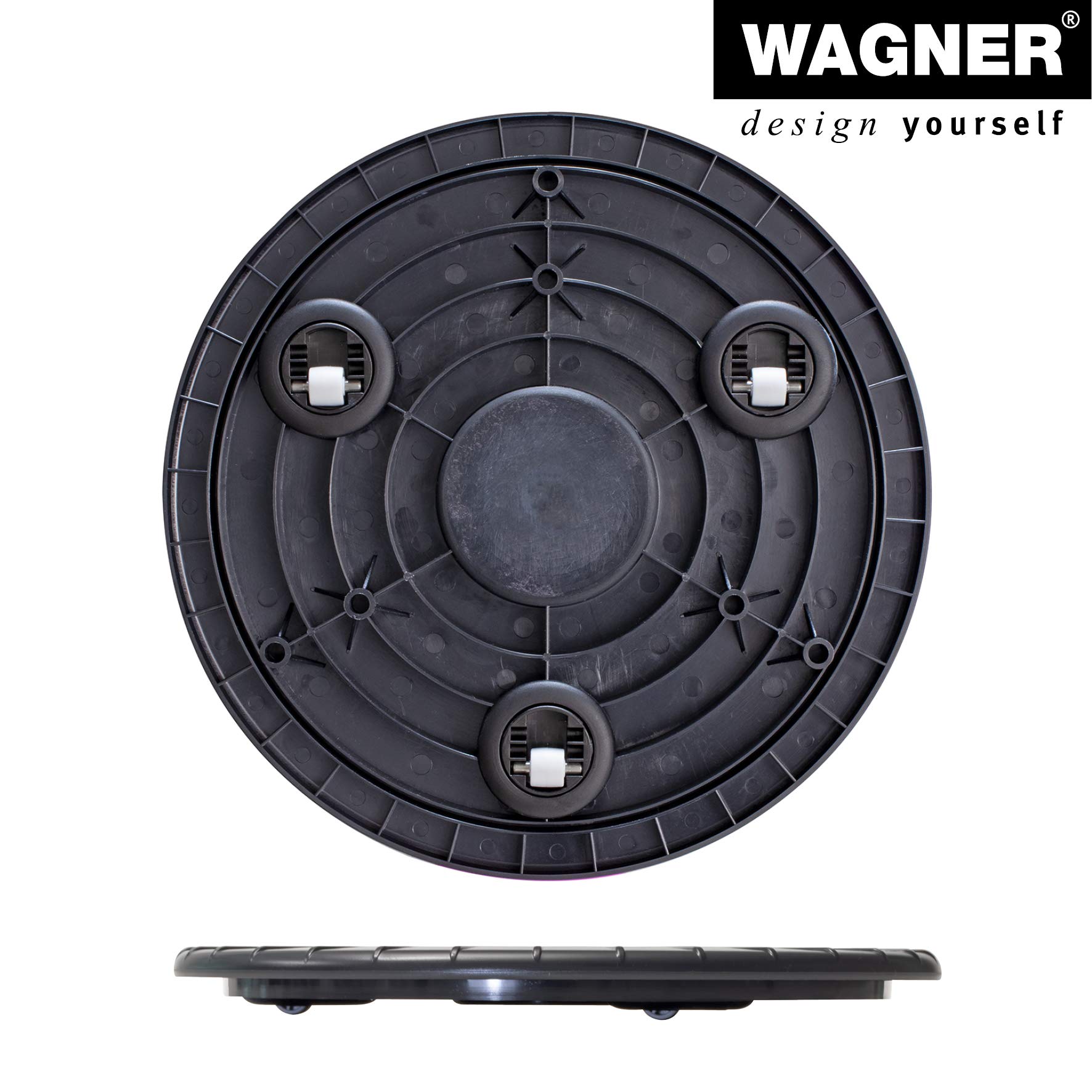 Wagner ULTRAFLAT Rullo Portavasi Per Interni 30x3 Cm - Extra Piatto, Ruote Orientabili, Plastica ABS, Portata 100kg - Bianco 20045101 - 3