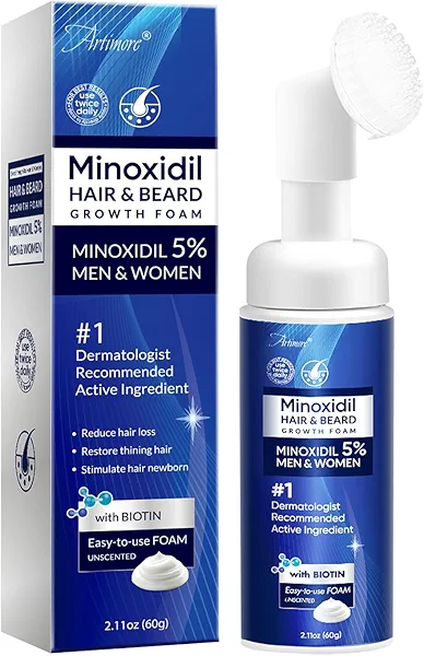 5% Minoxidil Foam for Men and Women, 5% Minoxidil for Men Foam, Minoxidil for Women Hair Growth (60ML)