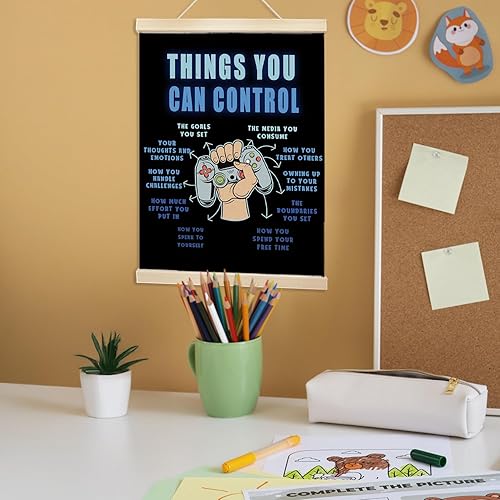 Miniatura 5 de Voxitura Black Things You Can Control - Marco para colgar pósteres, decoración de pared de videojuegos para sala de juegos, sala de juegos,