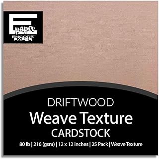 DRIFTWOOD—12x12 Textured Cardstock | 80lb Textured Brown/Tan Scrapbook Paper | Premium Cardstock for Cricut Cutting | 25 Sheets