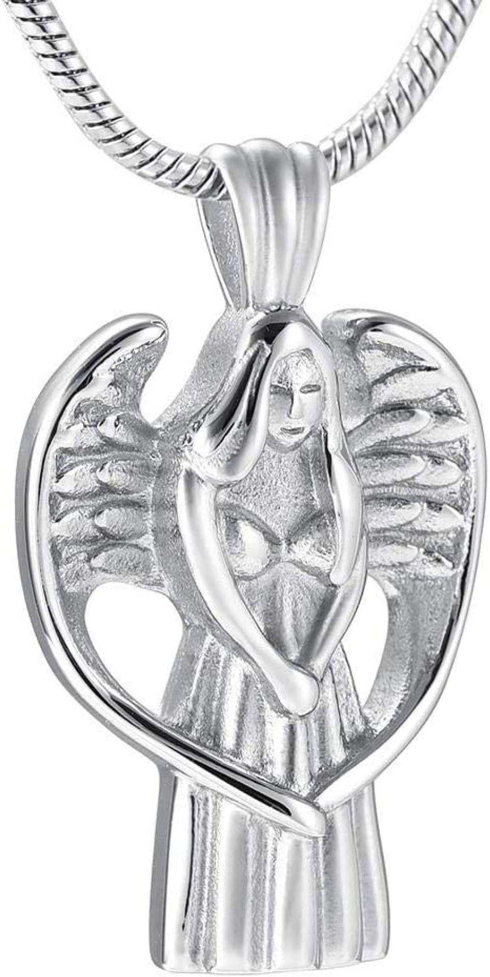 WIZG Ashes Memorial Cremation Necklace Cremation Jeweler Memorial Ash Soot Necklace Stainless Steel Ash Cremation Souvenir Necklace Gift-4