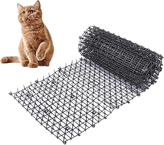 2m Cat Scat Spike Garden Anti-Cat Dog Pest Deterrent Mat Repellent Animal Scarer Garden Plant Lawn Protector Protection Wall Window Ledge Bird Dig Stopper Diggin Scare Detterent Prickle Spikes dEVICE