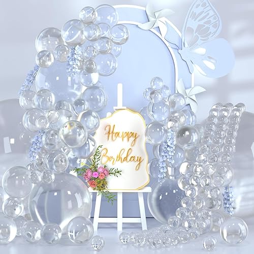 MOMOHOO Kit de arco de globos transparentes, 110 globos transparentes de 361812105 pulgadas de diferentes tamaños, globos transparentes grandes de disponible en Yaxa Peru