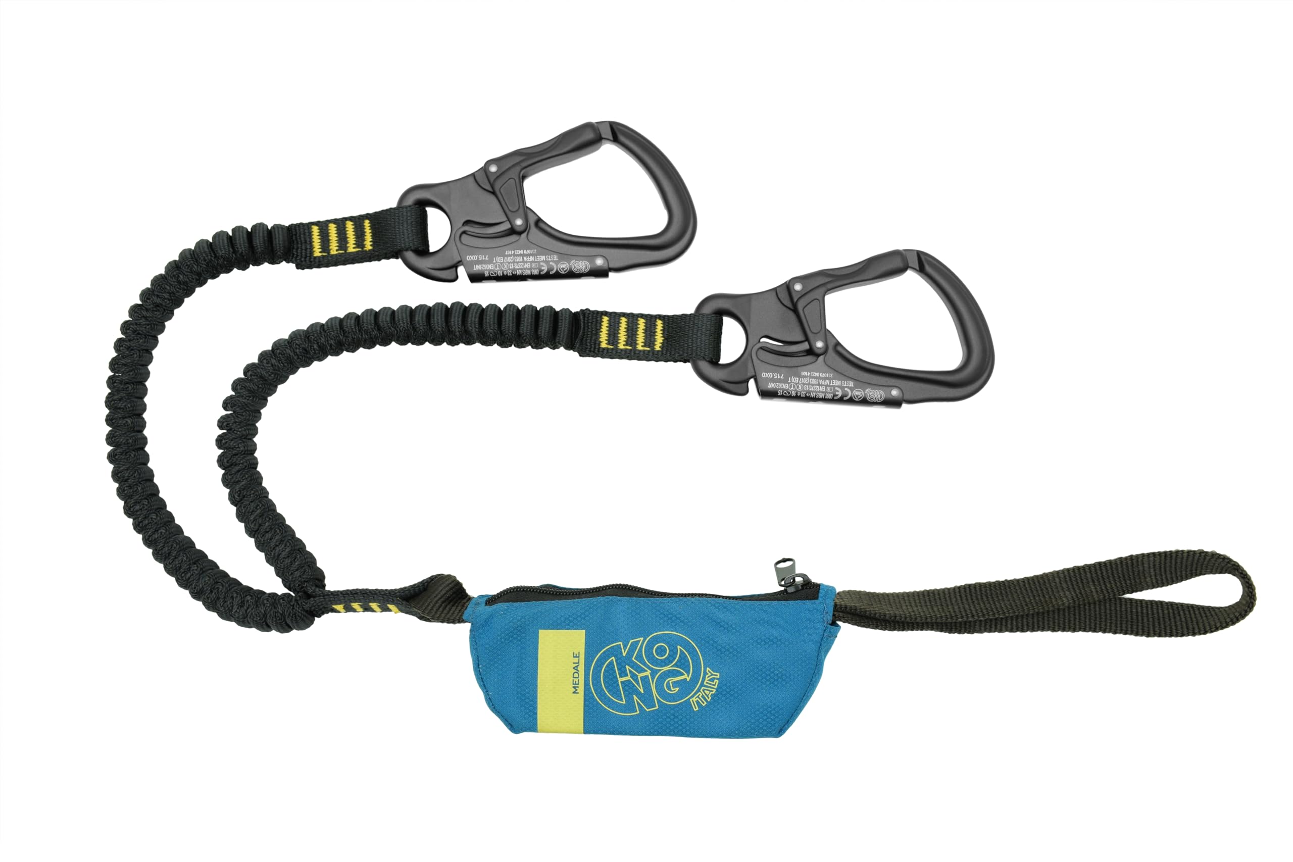 Kong. Medale. Set da Ferrata a Y con fettuccia elastica da 20 mm e connettori Tango a doppia leva di sicurezza.
