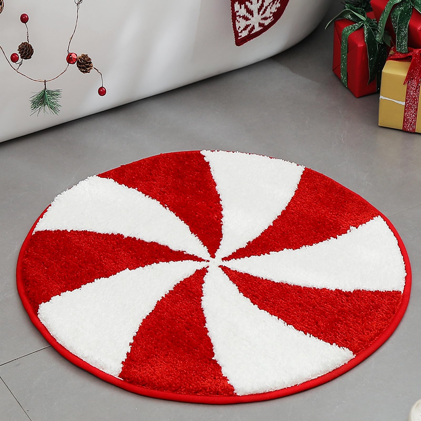 YRXRUS - Alfombra De Baño Con Forma De Flor, Redonda Morada, Lavable A Máquina, Alfombras De Baño Ultra Suaves Y Absorbentes, 23.6 X 23.6 Pulgadas, Ducha, Baño, Recámara, Sala De Estar