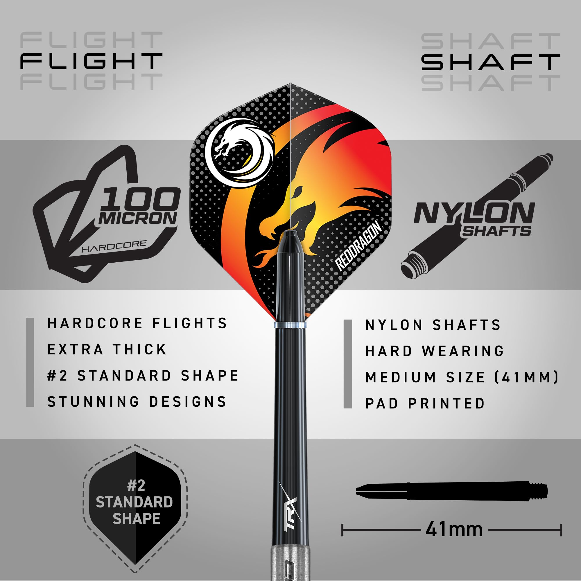 Amazon.com : RED DRAGON Apollo 23 Gram Darts Set with Hardcore