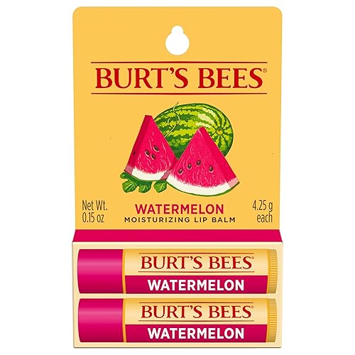 Burt's Bees Bálsamo labial, regalo de primavera hidratante para el cuidado de los labios, para hidratación durante todo el día, 100% natural, sandía