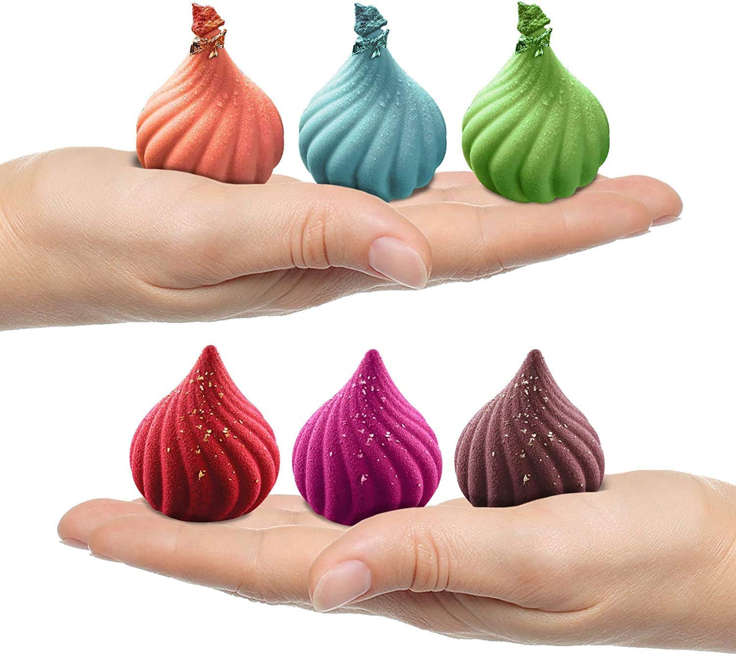 Moules En Silicone Pour Desserts 3D - 8 Formes Torsadées Pour Mousse, Cheesecake, Gelée