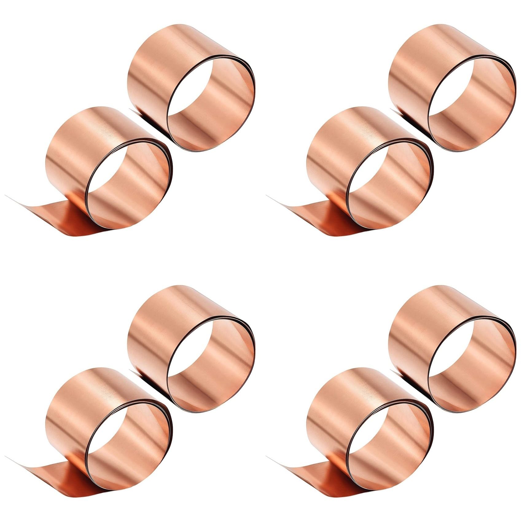 Jnchdghwa As Shown Copper Sheet Roll, Metal Foil Plate 1000Mm X 50Mm X 0.1Mm 8Pcs