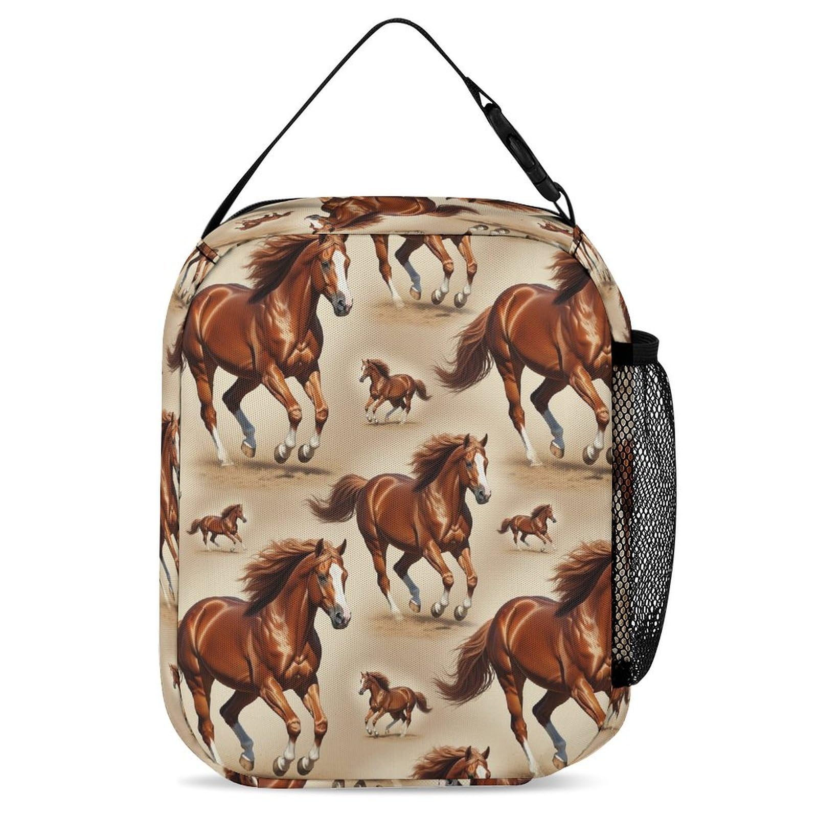 Juego de mochila de viaje con bolsas para el almuerzo y neceser Caballo (16) Caja de almacenamiento para mochila