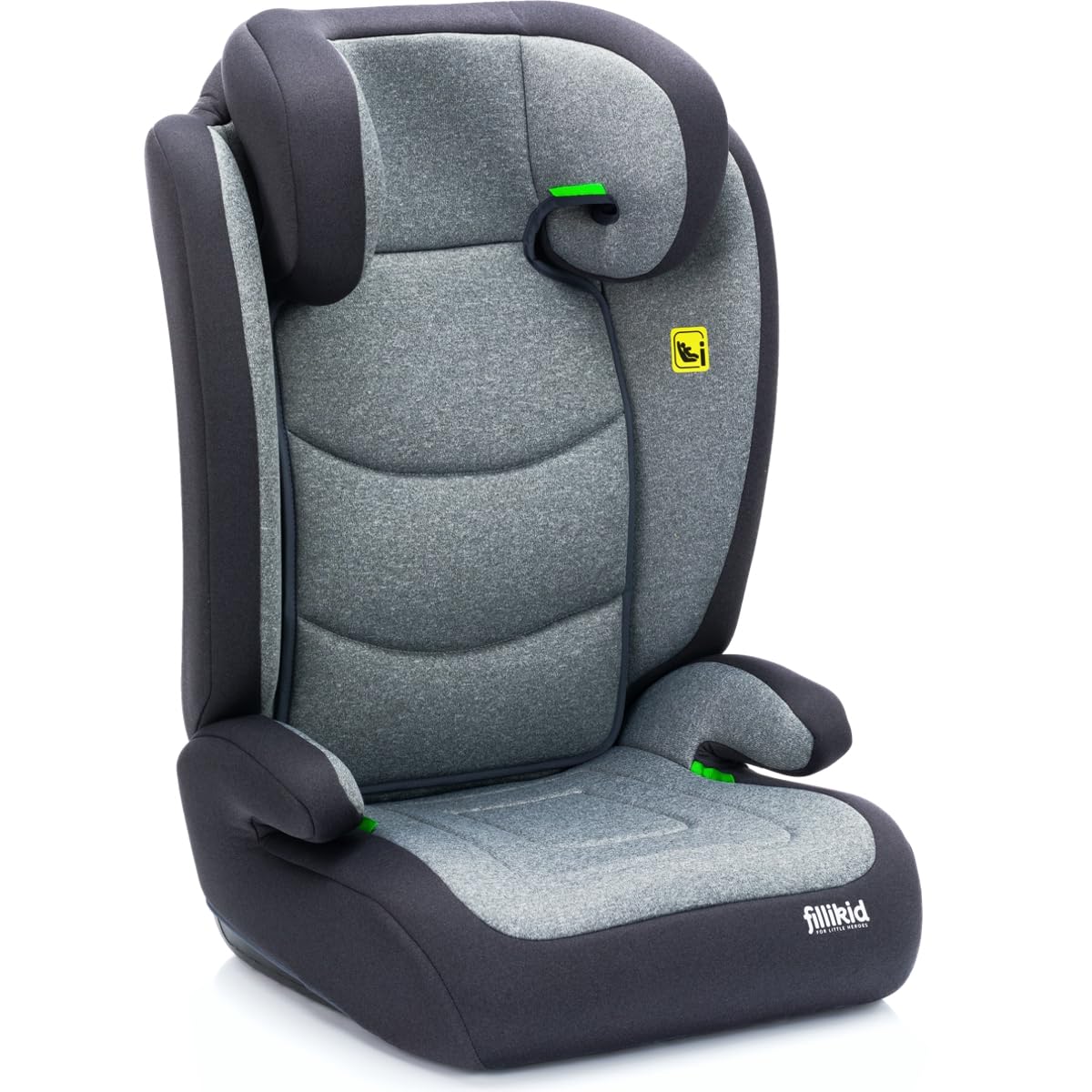 2IN1 Autositz Sitzerhöhung Kindersitz nach ECE R129 für Kinder von 100-150 cm höhenverstellbar Grau