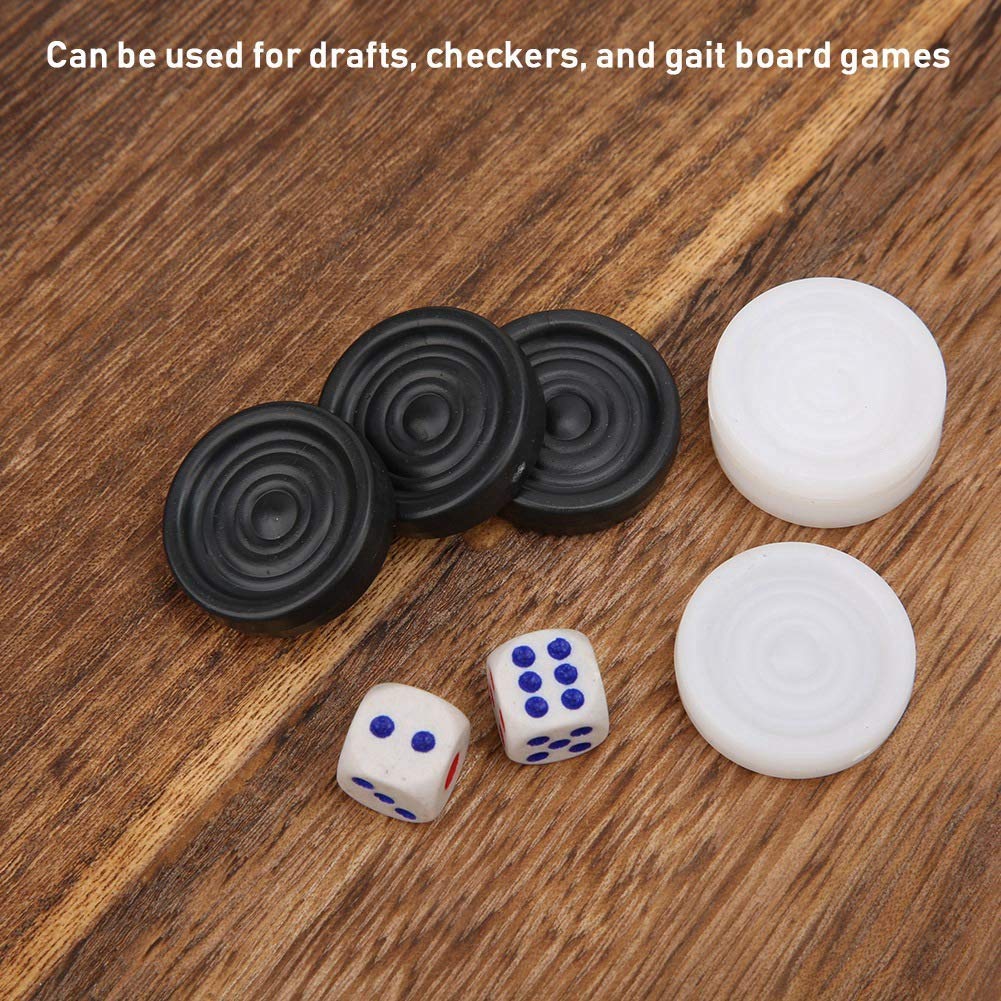 Backgammon in Bianco E Nero Scacchi Backgammon in Plastica Dama per Bambini Giocattolo Diametro 22mm