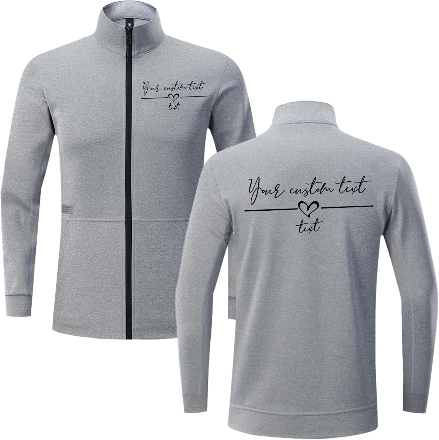 Custom Track Jacket Personalized Mens Slim Fit Sportswear Full Zip Running Athletic Lightweight Jackets