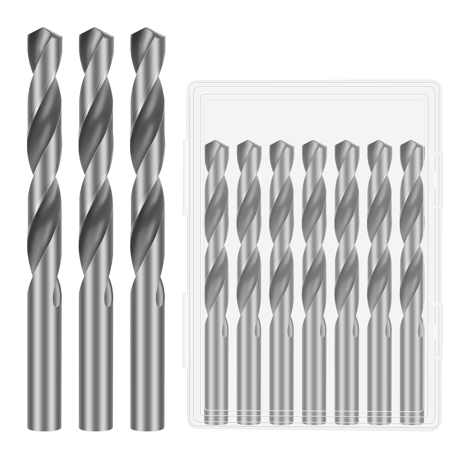 Photo 1 of 10 PCS 1/2 Inch Drywall Bit, Spiral Saw Tip Cutting Bits Tools with Box, Guide Point Cutting Bits for Use with Spiral Saws, for Drywall Work, Outlets, Woodworking, Construction Tasks