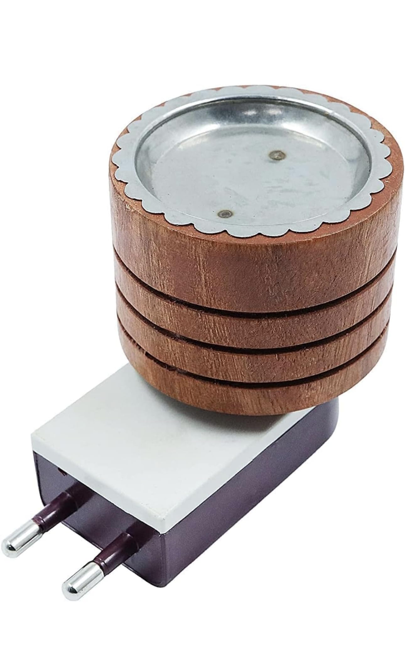 AROHANAM || Wooden Kapur Dani Electrical Camphor Diffuser & Essential Oil Diffuser with On Off Switch to Toggle Between Burner & Lamp || Incense Burner,Aroma Oil Burner.