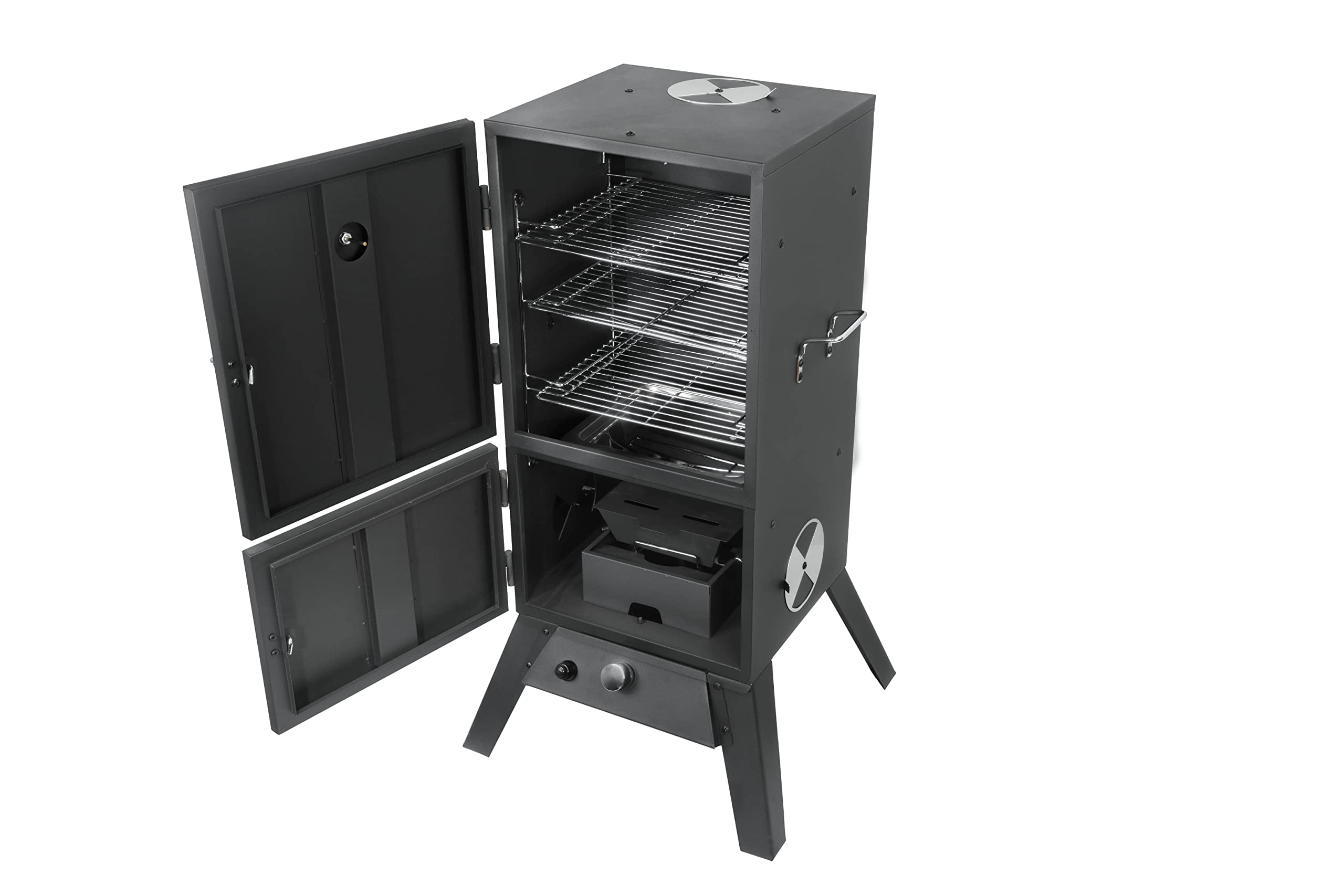 ACTIVA Premium Gas Räucherofen I Professioneller Smoker für ein einzigartiges Geschmakserlebnis I Tischräucherofen aus robustem & legiertem Stahl
