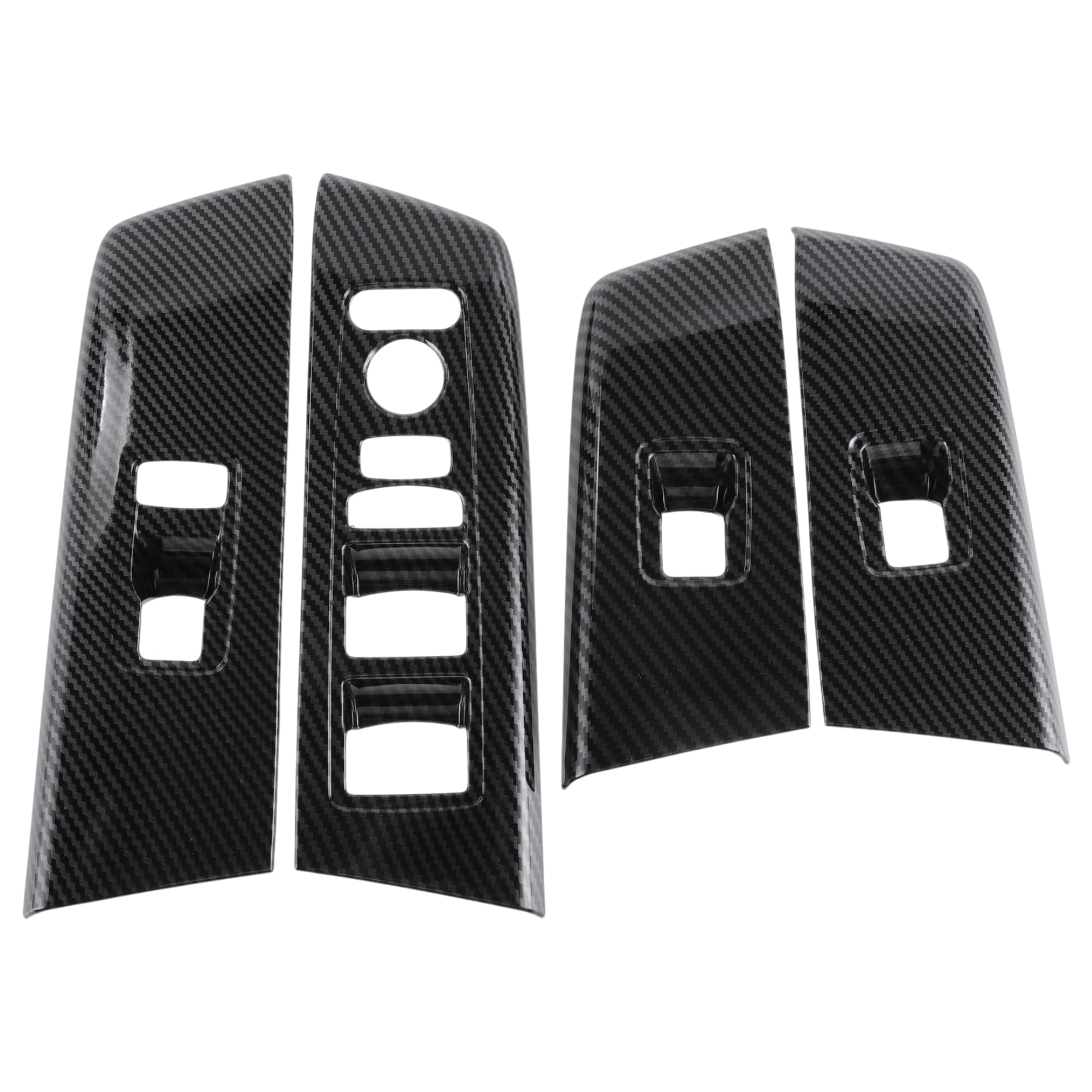 4 Pcs Window Switch Bezel Cover Door Control Switch Panel Trim for Honda CRV 2023-2025 Plastic Carbon Fiber Color