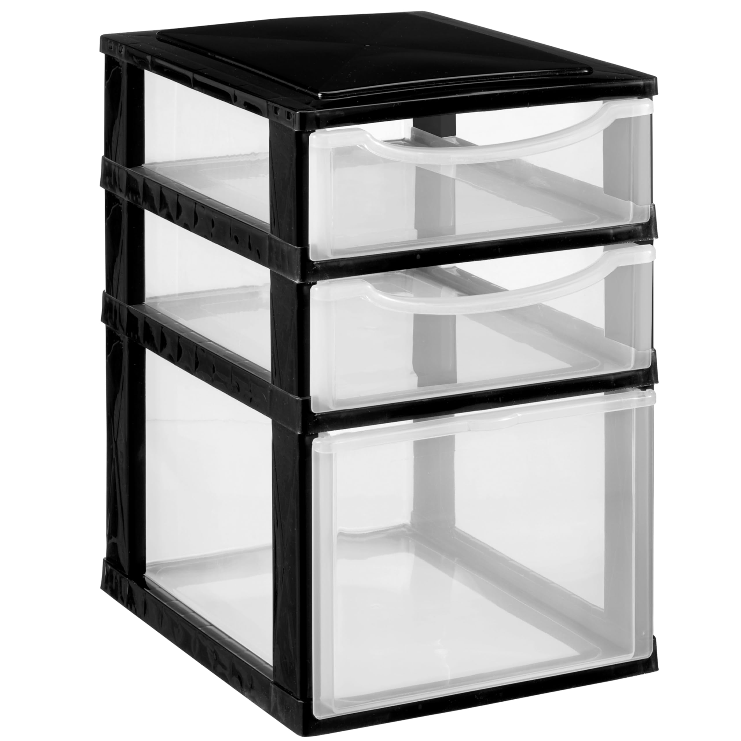Schubladenbox DIN A4 3 Schubladen 34,5x26x39cm Kunststoff Drawer Tower Box