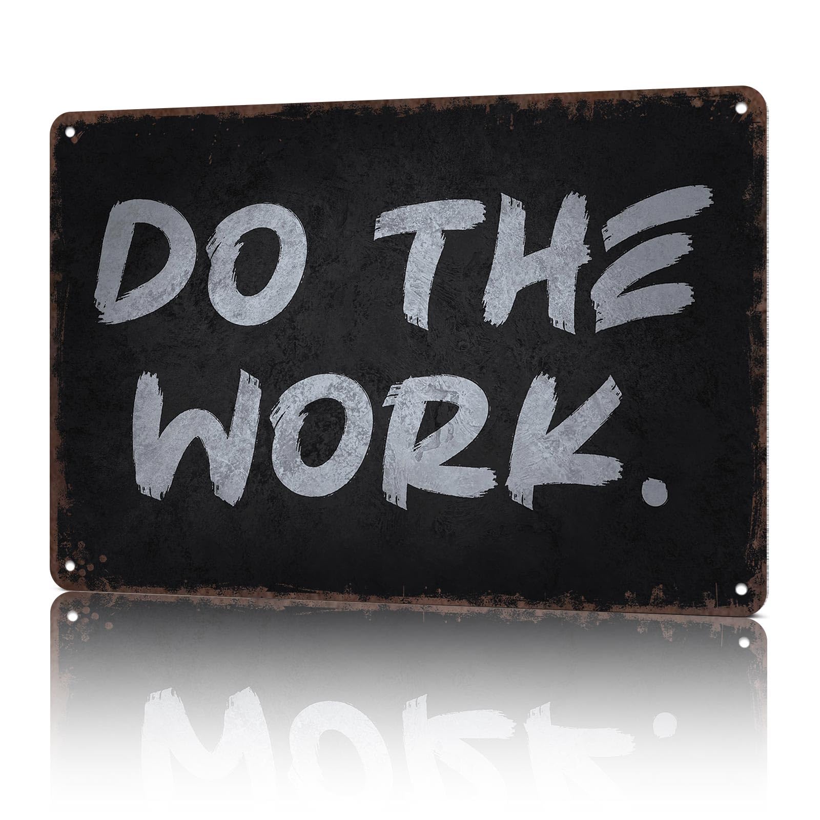 KWQDOZF Funny Metal Sign Do The Work - Success Motivational Vintage Tin Signs Poster For Home Room Bedroom Office Decor 8x12inch