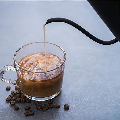 Miniatura 6 de Easyworkz Gage - Hervidor de café de cuello de cisne de 20 onzas con termómetro de acero inoxidable con boquilla larga y estrecha