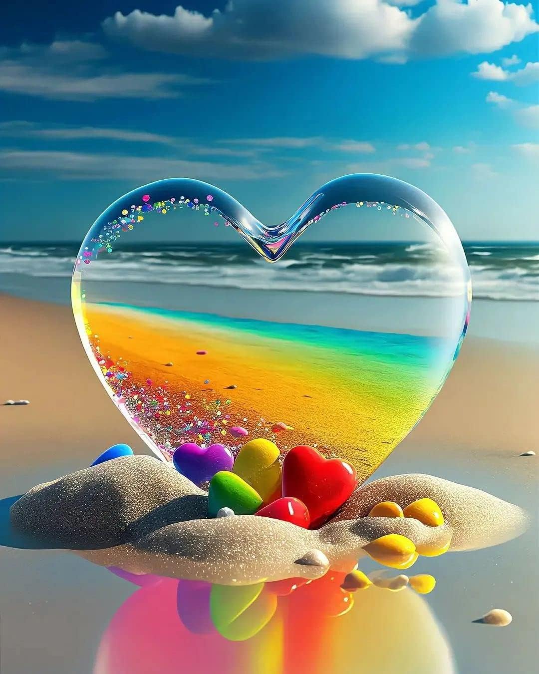 5D Diamond Painting Kits Beach Daisy DIY Full Round Drill