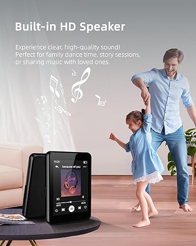 Miniatura 6 de Reproductor MP3 de 64 GB con Bluetooth 5.3, reproductor de música portátil de 2.4 pulgadas con altavoz, radio FM, grabadora de voz, libro