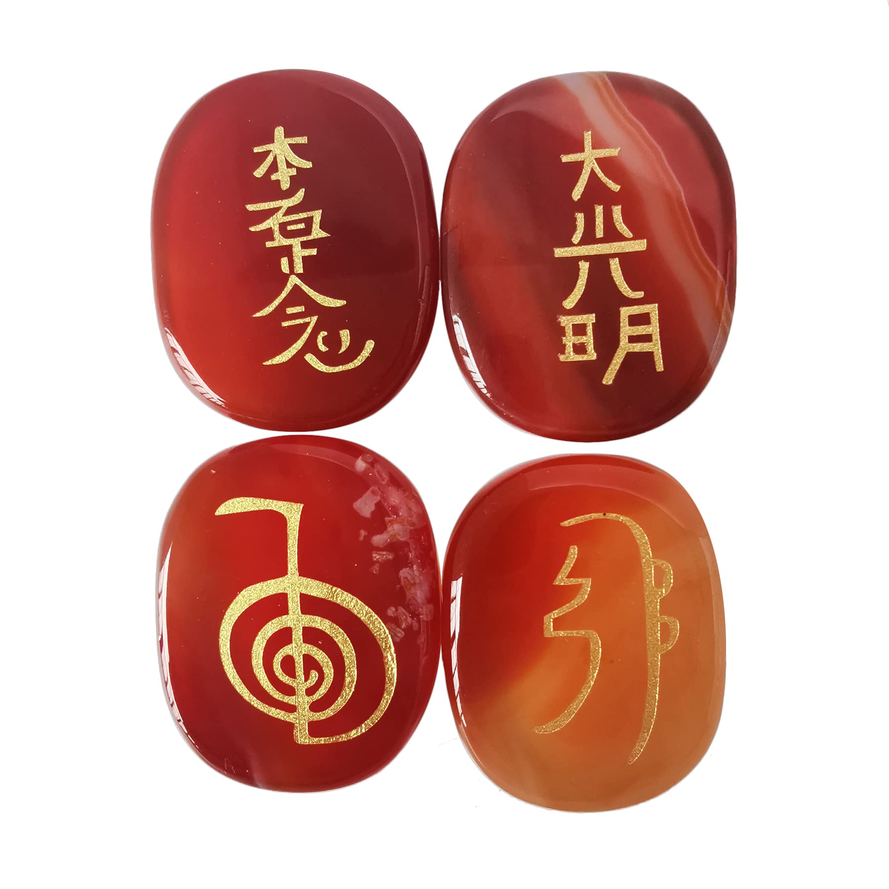 Set Di 4 Pietre Di Chakra Incise In Ametista, Cristallo - Foto 2