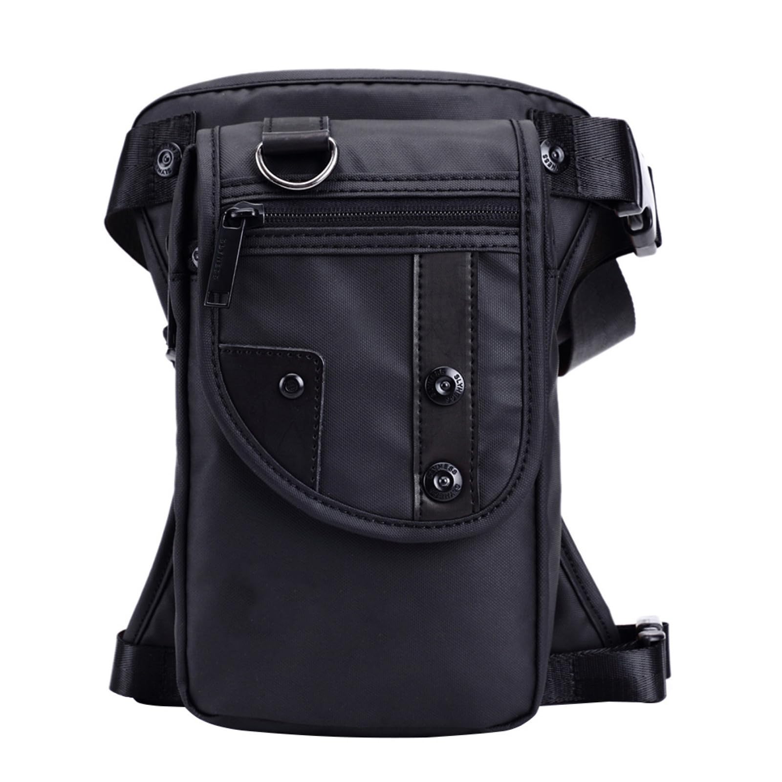 Riñonera Multifuncional para Hombre Negra de Tela Oxford | Correa Ajustable, Estilo Cómodo y Moderno, Adecuado para Uso Diario y Actividades al Aire Libre