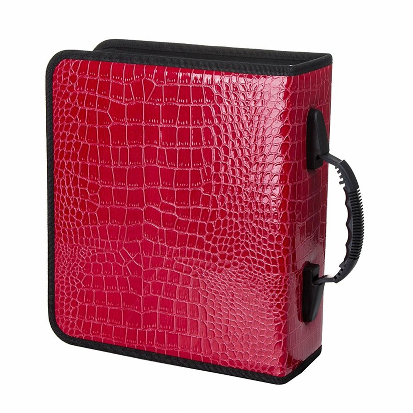 Custodia per CD Custodia per Dischi Dvd Custodia Impermeabile Antipolvere Portatile in Pelle Rigida PU per Auto, Ufficio, Viaggi, casa