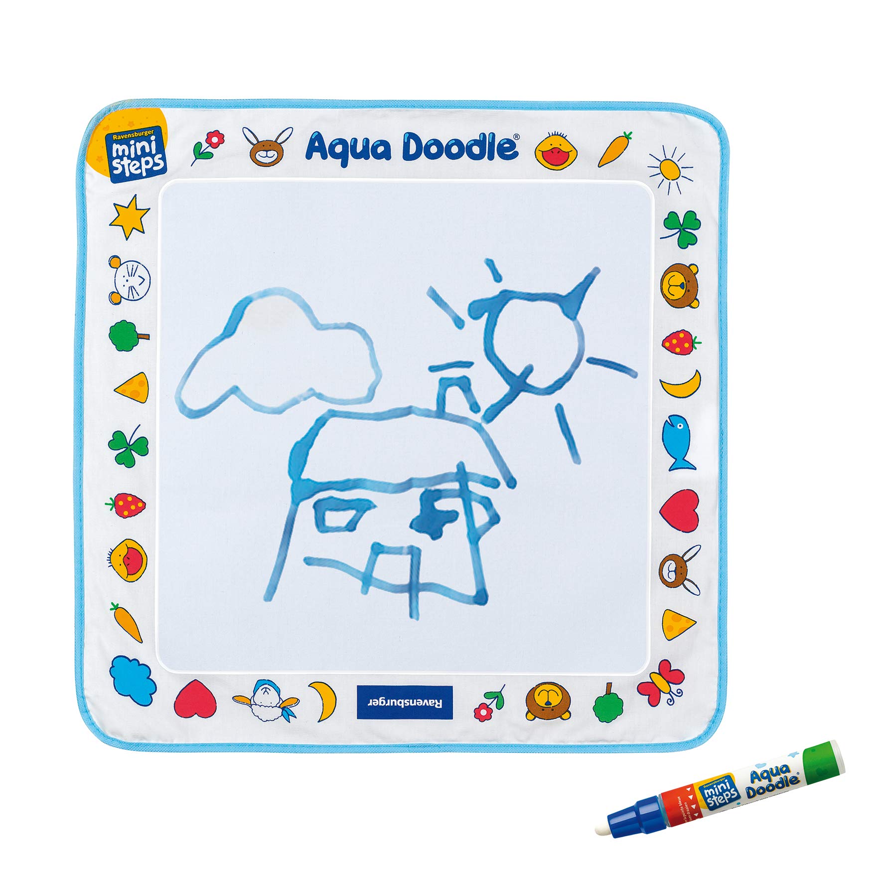 Ravensburger ministeps Aqua Doodle - Malen für Kinder ab 18 Monaten, Kreatives Malset für fleckenfreien Malspaß mit Wasser- inklusive Malmatte und Stift