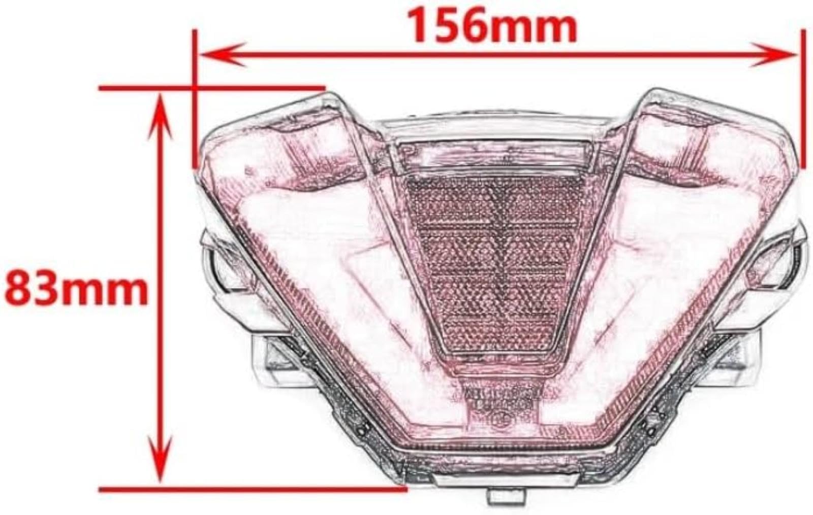 Fanale posteriore, per moto Fz07 e Mt-07 2018-2023; indicatori di direzione integrati con fanale posteriore e luce di stop Luce di indicatore di direzione per bicicletta (Red) Luce (Red)