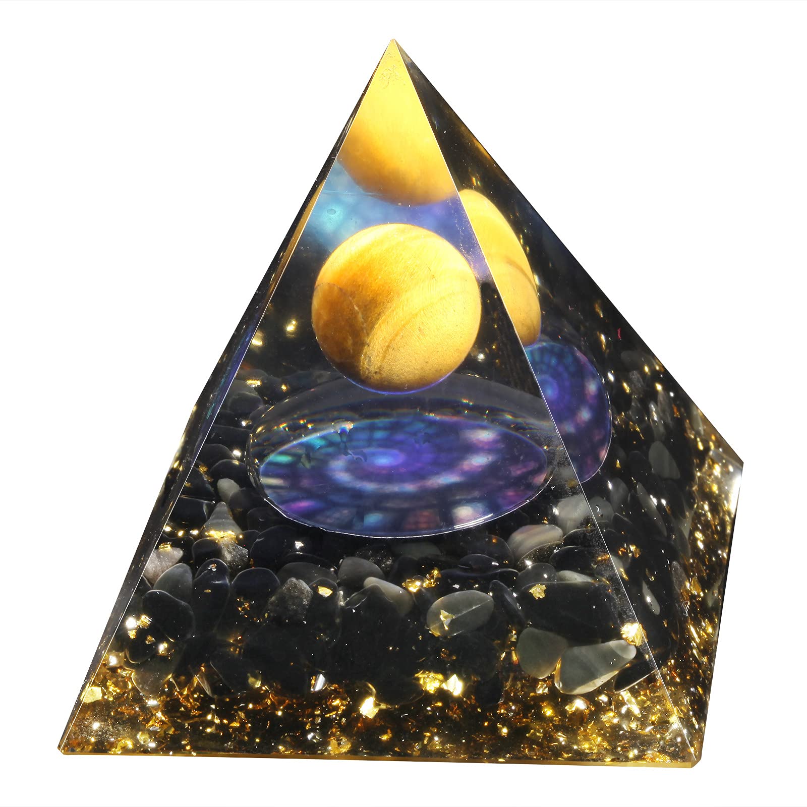Orgonite œil de tigre et obsidienne pour votre coin méditation zen