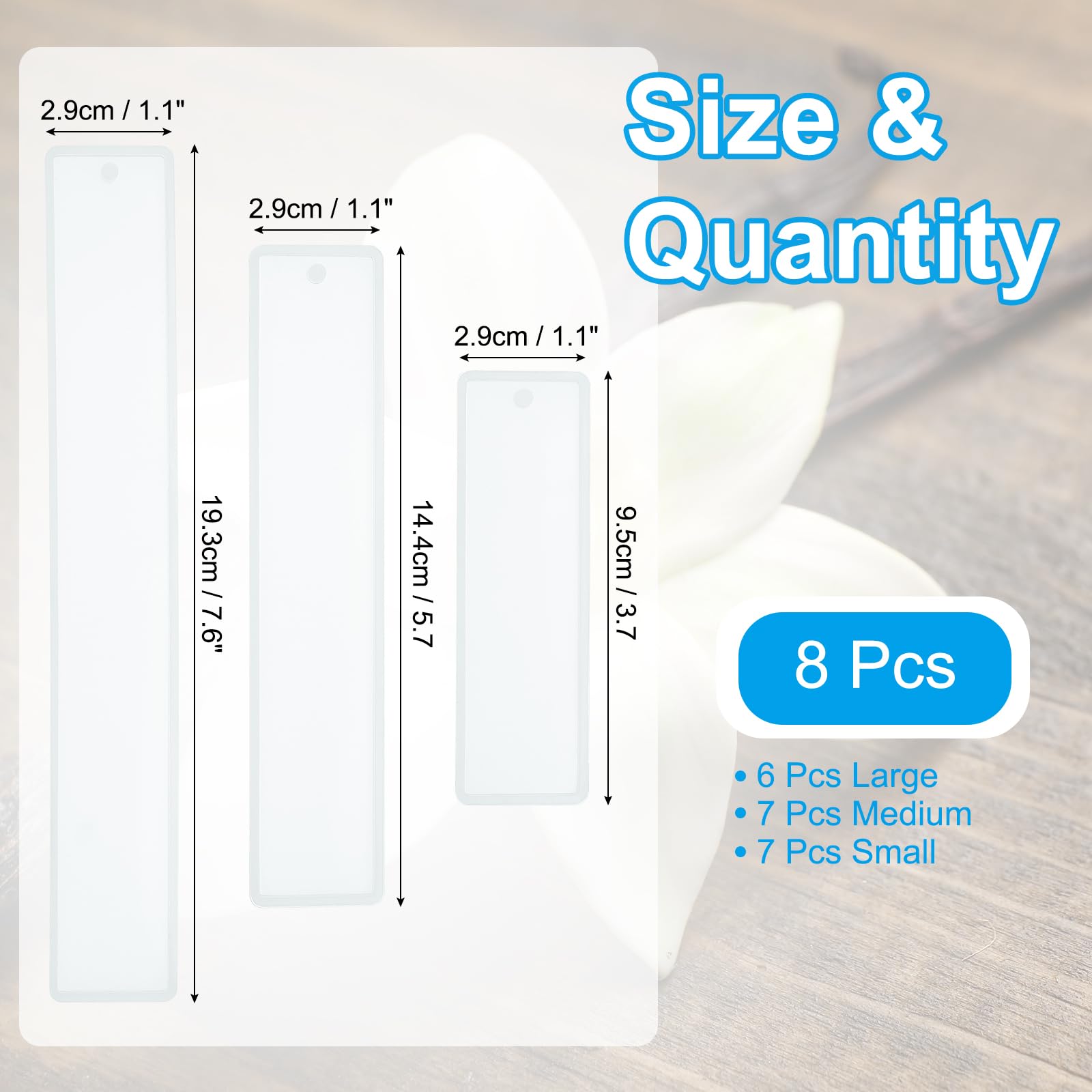 PATIKIL 20 Pcs Bookmark Resin Mould - Image 2
