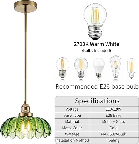 Miniatura 81 de MAYNA Lámpara colgante de granja de 1 luz, lámparas de jaula de metal negro con cadena ajustable y pantalla de vidrio, luces colgantes para isla