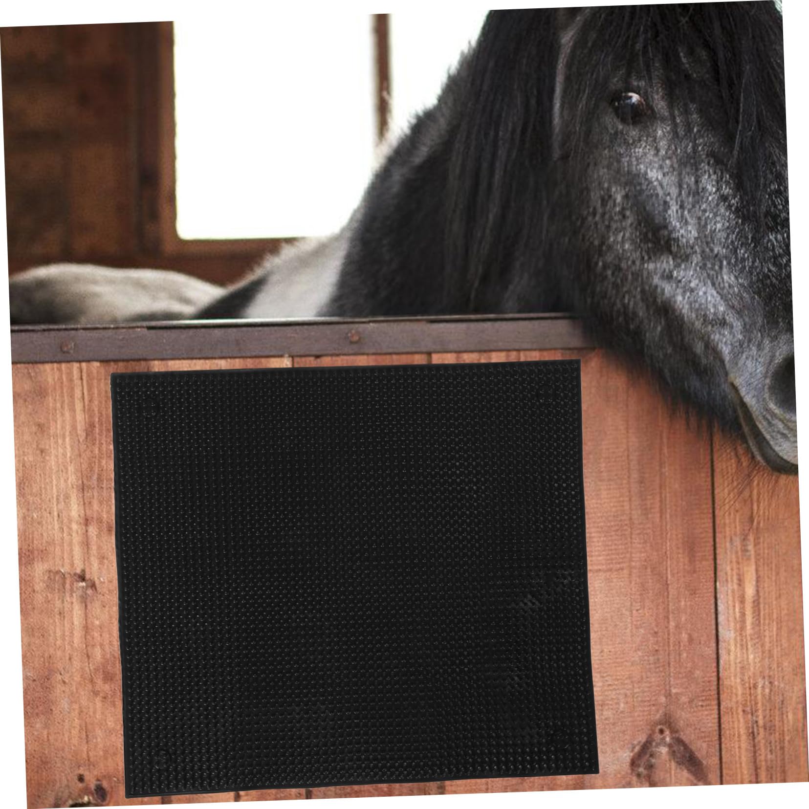 Spazzola Tiragraffi per Bovini e Equini Accessorio per Box e Recinti Pannello Stop Prurito per Allevamento Indoor e Outdoor Supporto Benessere Animale Facilmente Montabile