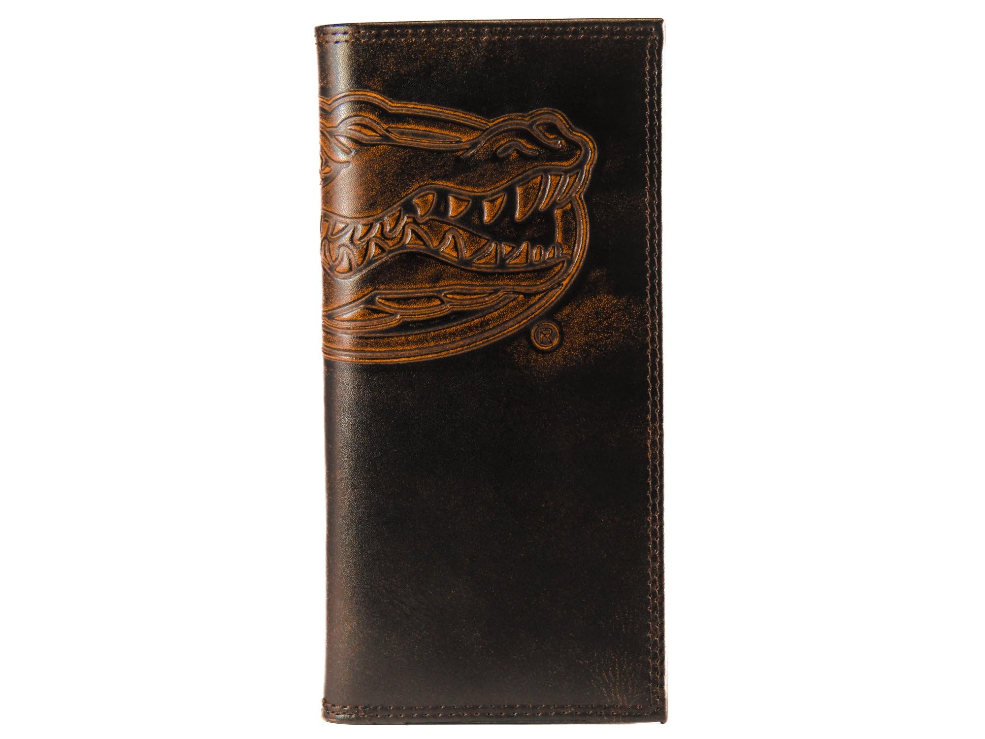 ZEP-PRO NCAA Florida Gators Burnished Leather Secretary Wallet, Slim Stylish for Men