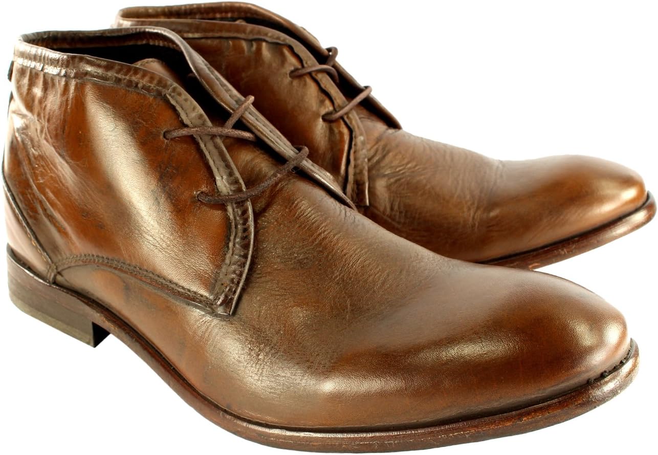 Mens H By Hudson Cruise Leather Lace Up Shoes Smart Ankle Boots