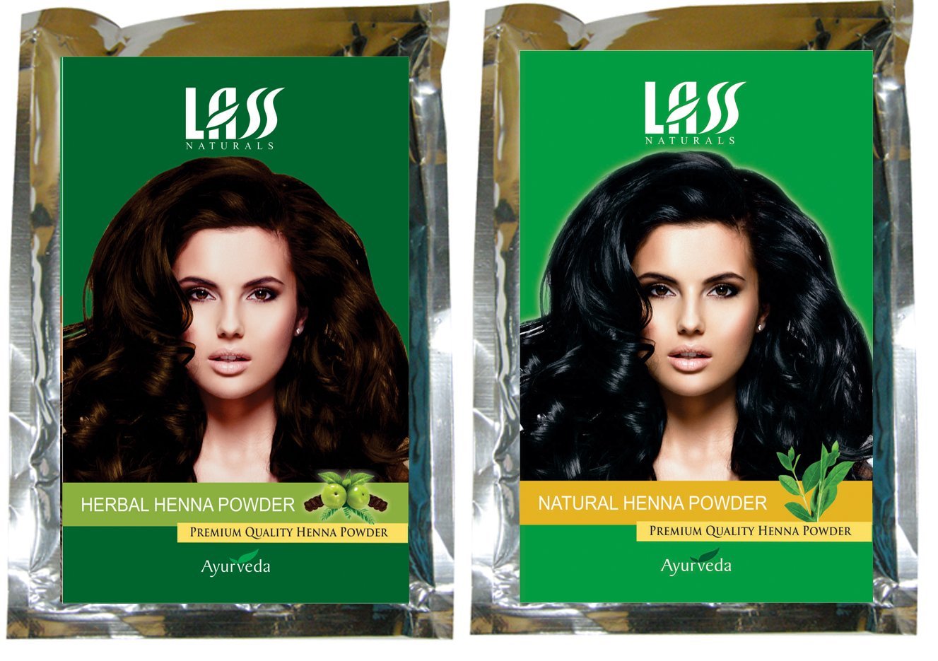LASSNaturals Combo of Herbal Henna Powder & Neutral Henna Powder - Hair care 100 gm each
