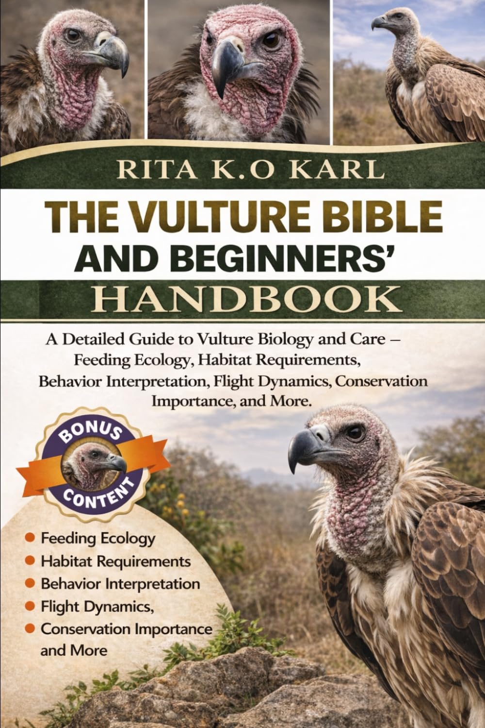 THE VULTURE BIBLE AND BEGINNERS’ HANDBOOK: A Detailed Guide to Vulture Biology and Care – Feeding Ecology, Habitat Requirements, Behavior ... Dynamics, Conservation Importance, and More.
