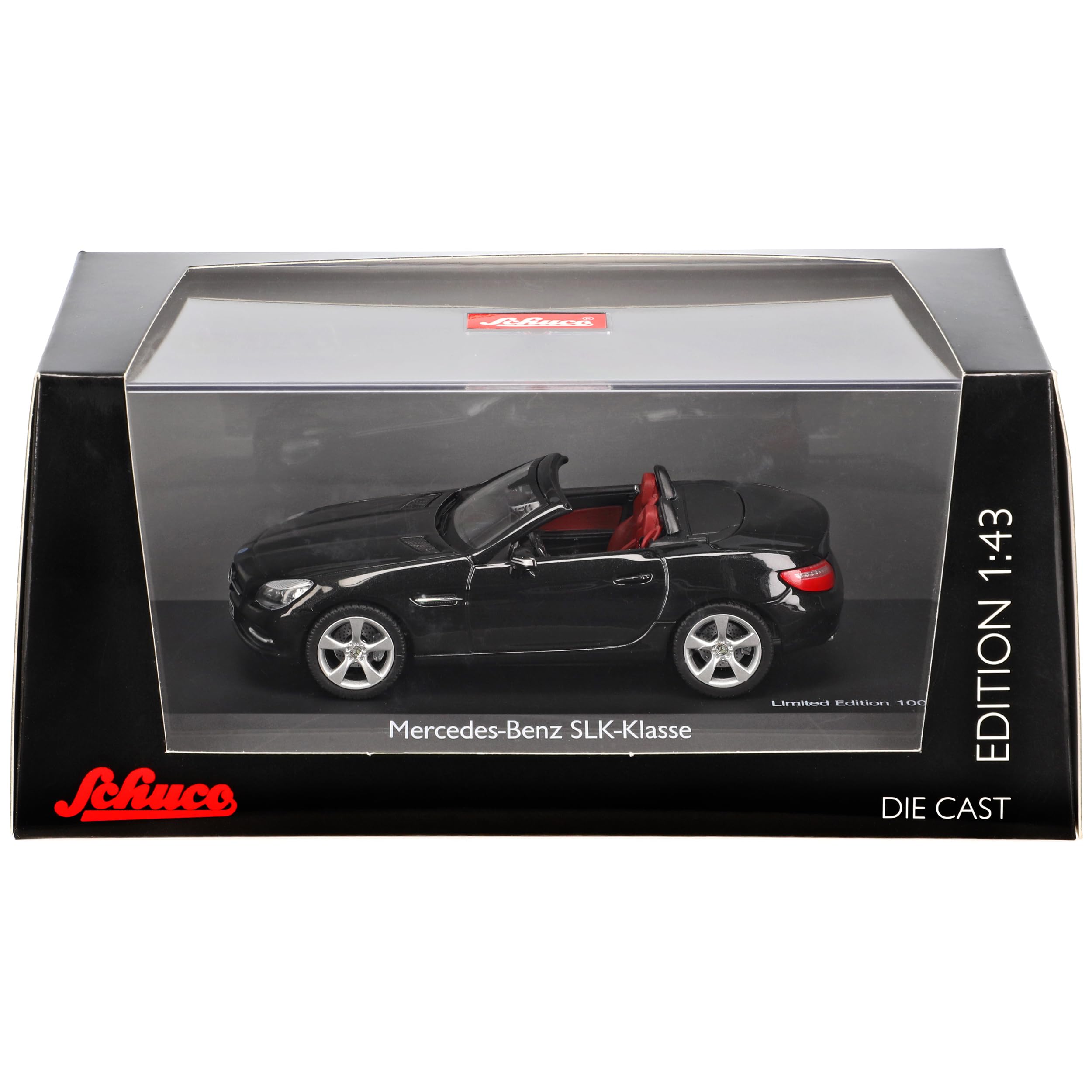 Schuco Mercedes-Benz SLK Cabrio Schwarz R172 Ab 2011 1/43 Modell Auto mit individiuellem Wunschkennzeichen