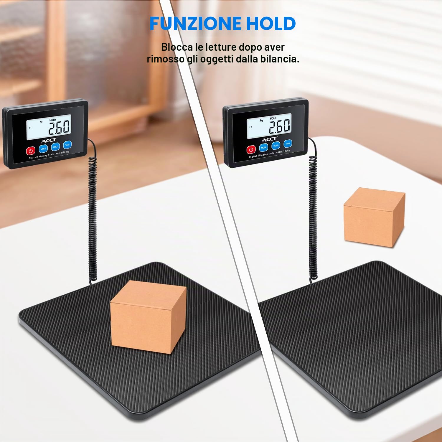 Bilancia postale digitale da 440 lb, con funzione Hold/Tara, spegnimento automatico per pacchetti/piccole imprese/bagagli/ufficio