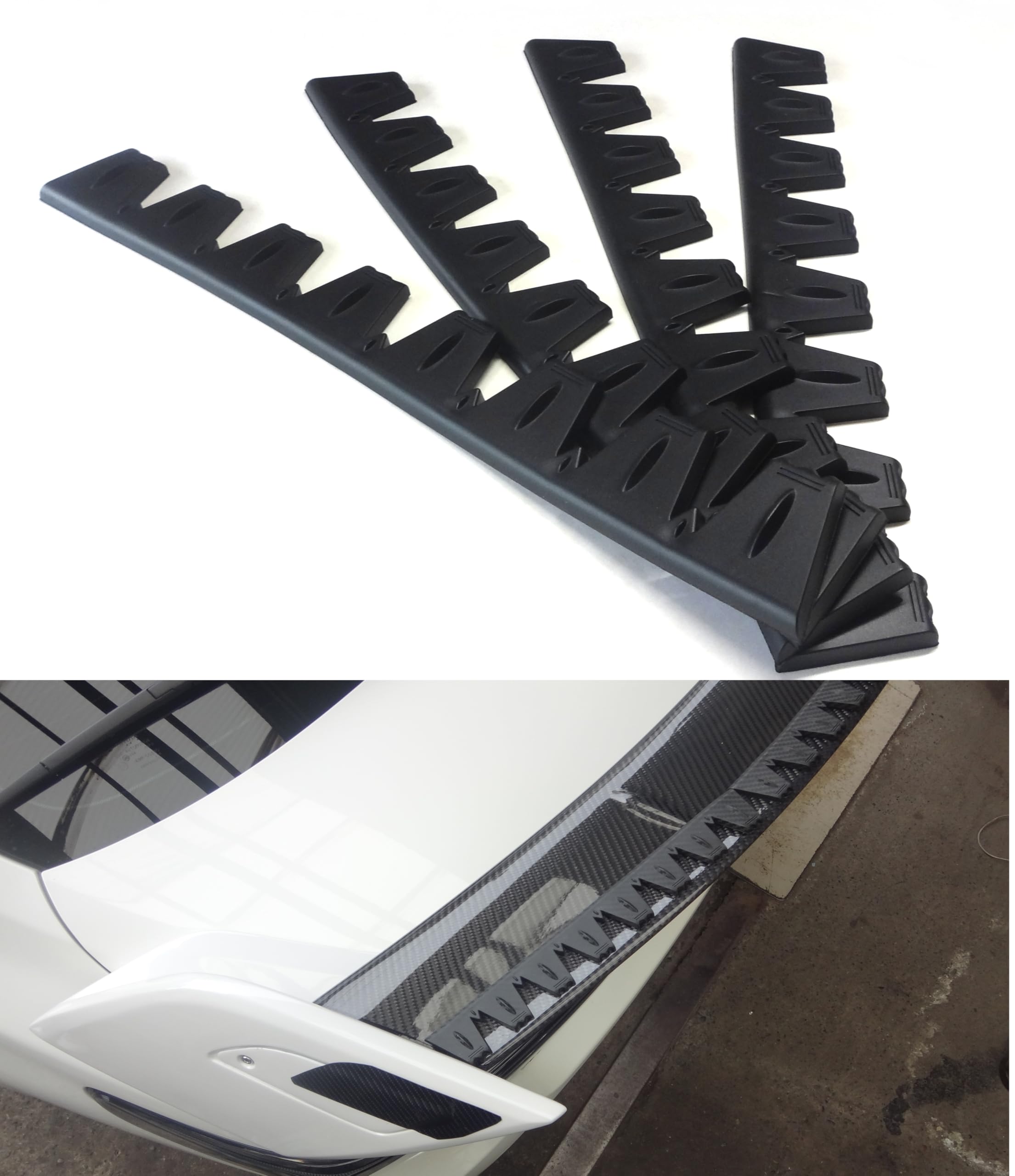 特注乗せるだけ！シェブロン形状　実効空力デバイス　ABS製 8山5枚2山2枚　黒 Amazon.co.jp: 乗せるだけ!シェブロン形状 実効空力デバイス ABS