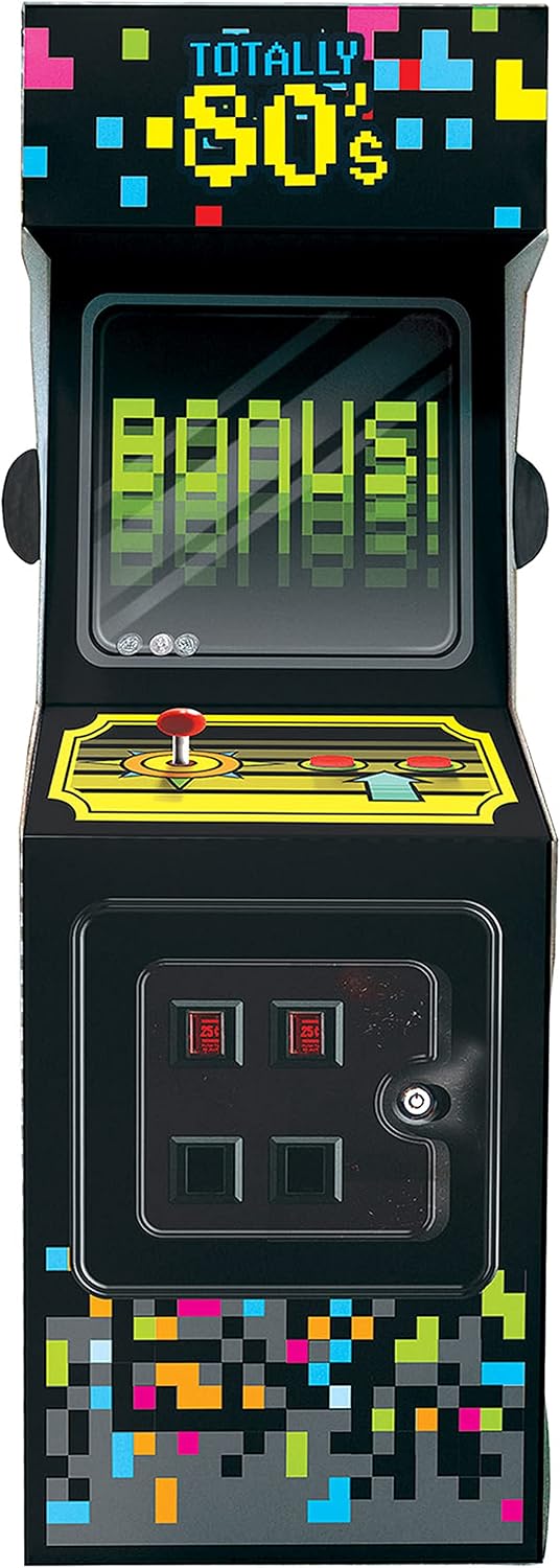 Beistle Three Dimensional Video Game Centerpiece Totally 80's Arcade Decorations, 10, Multicolored