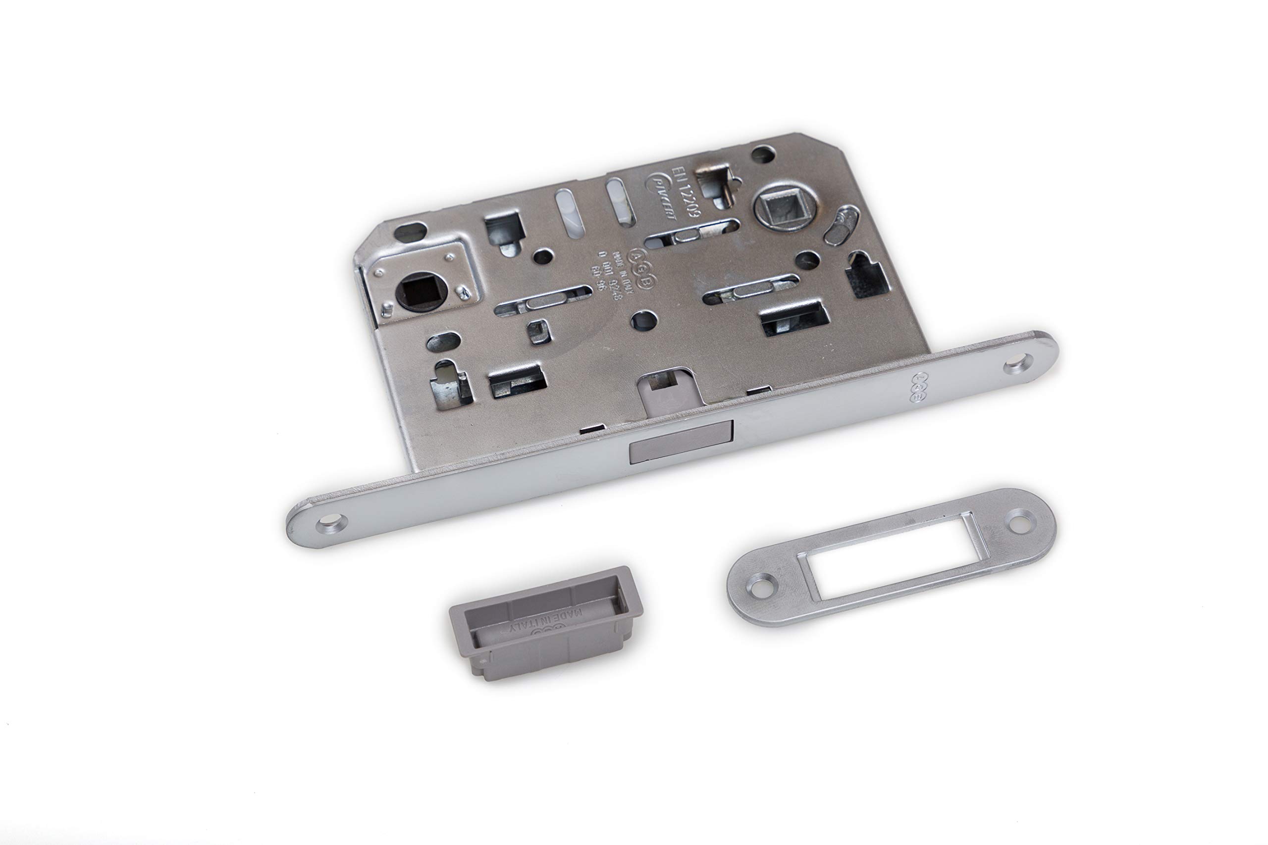 AGB Polaris Magnetic Lock 2XT - 8mm Bathroom Lock - 8mm Hub - 85mm c/c (Matt Chrome)