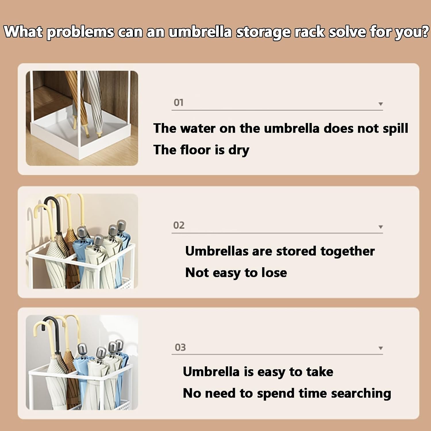 Large Metal Umbrella Stand Stylish Black Umbrella Holder for Walking Sticks Perfect for Home Office Entryway and Patio Decor.