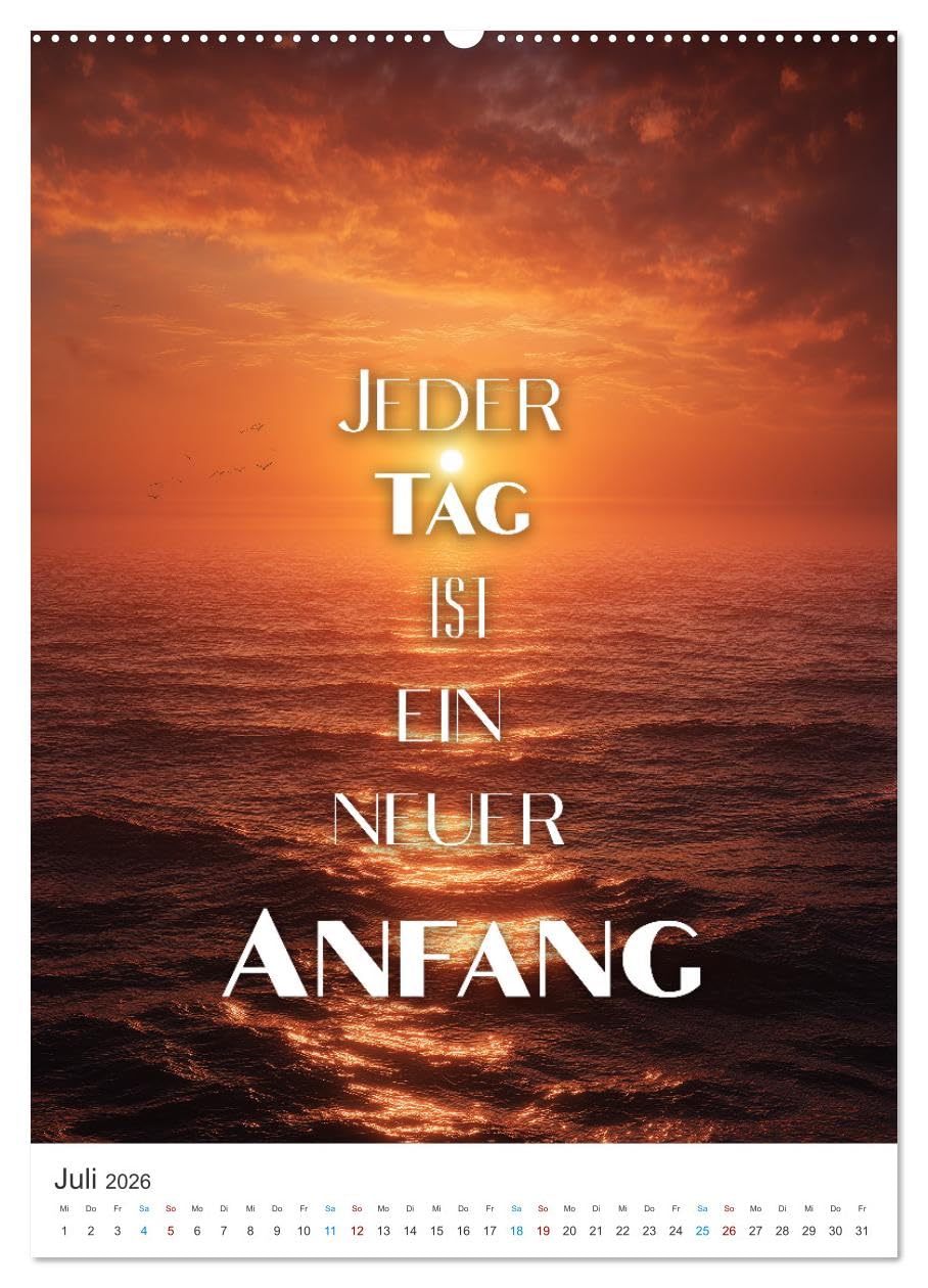 Die Kraft der Worte (hochwertiger Premium Wandkalender 2026 DIN A2 hoch), Kunstdruck in Hochglanz: Ein inspirierender Kalender mit achtsamen Zitaten ... mit positiven Gedanken. (CALVENDO Glaube)