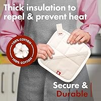 Vista 3 de Hedley & Bennett Soporte para ollas con bolsillo – Soportes para ollas calientes para cocina resistentes al calor – 100% algodón exterior y forro